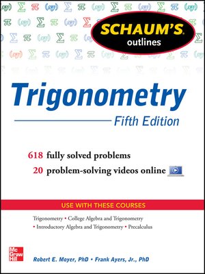cover image of Schaum's Outline of Trigonometry